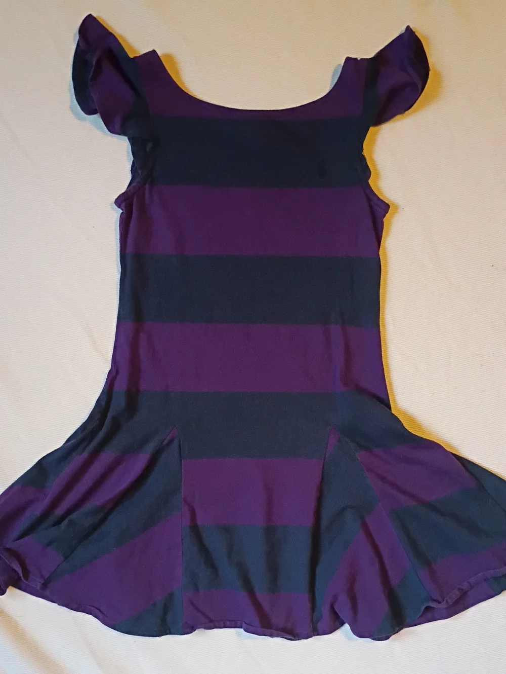 Ralph Lauren Navy And Purple Stripe Dress
